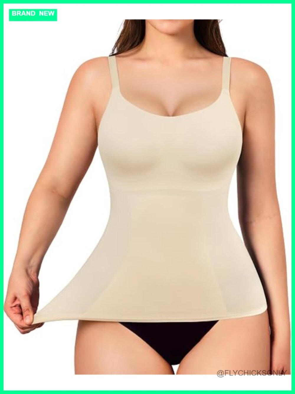 Compression Tank Top Tummy Control Shapewear Camisole Cami Square Neck